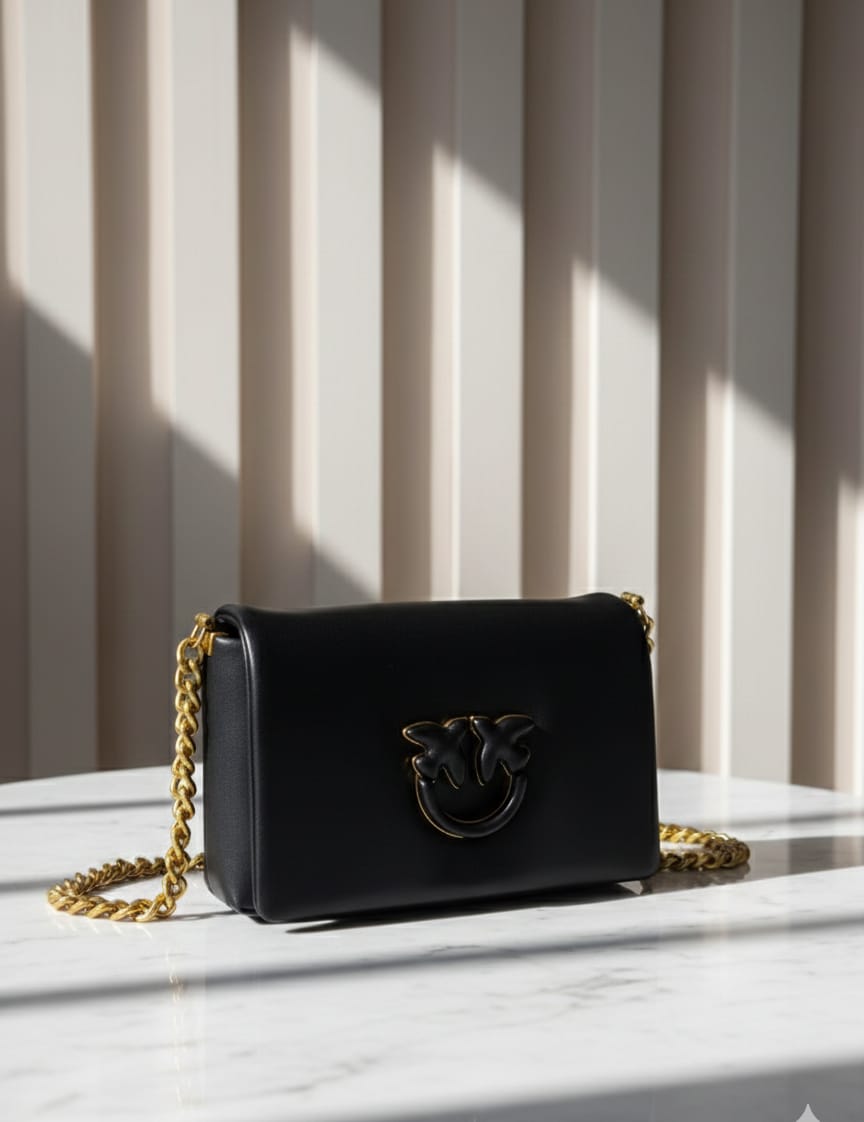 PINKO Love One Shoulder Bag - Classic Black