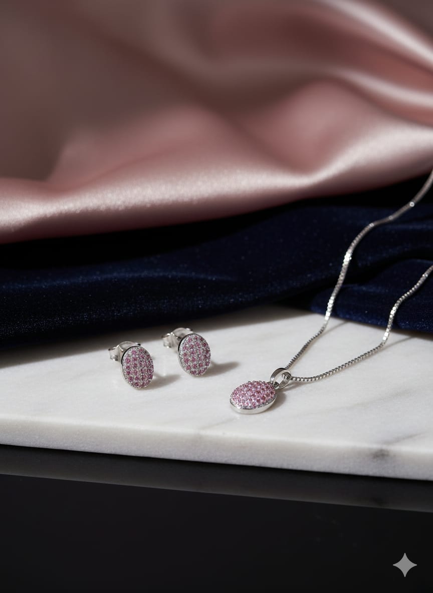 Sparkle And Shine - Premium AD zircon Necklace set