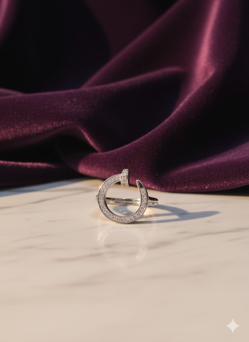 Celeste Circle - Premium American Diamond Zircon Ring