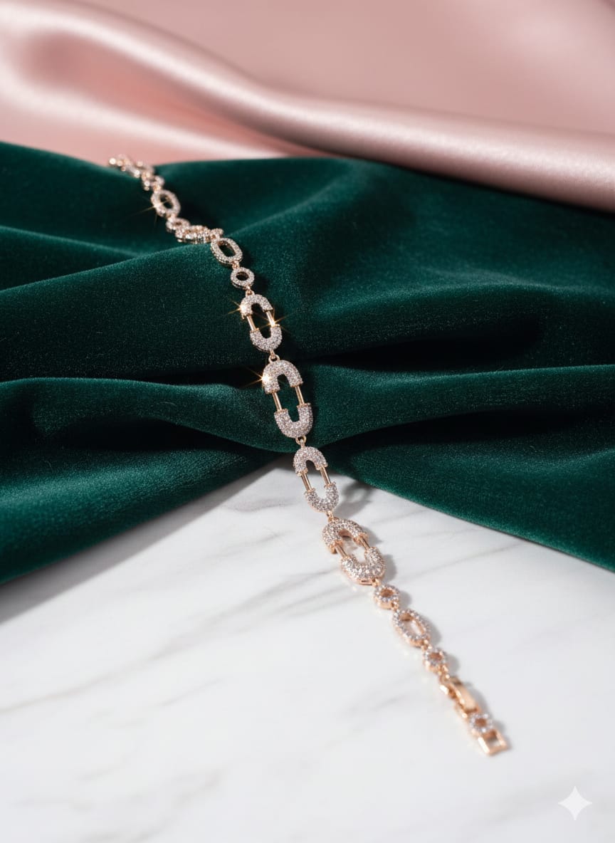 Premium K-Shaped Gold-Plated Bracelet