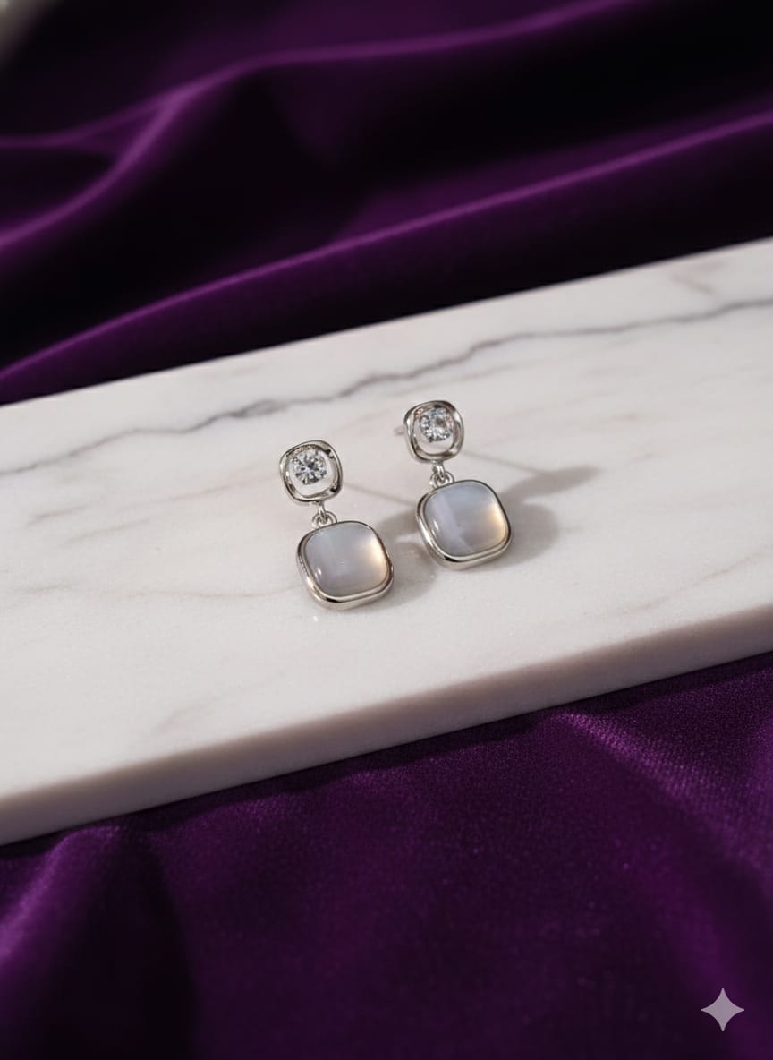 1-Carat AD Zircon Earrings