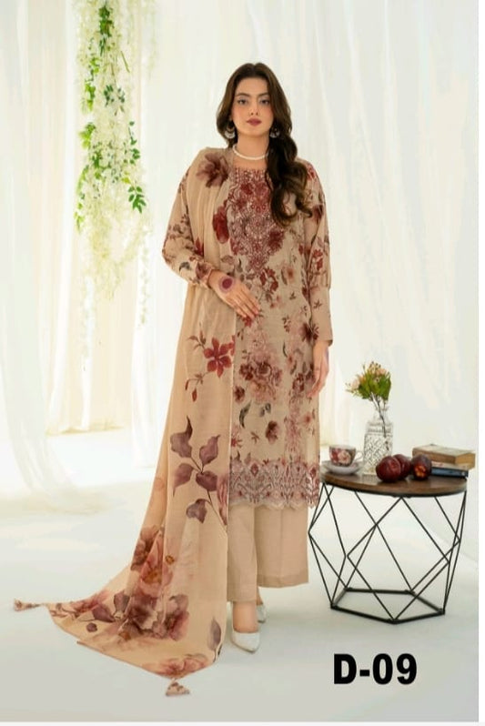 3 - PIECE LAWN SUIT DESIGN 09