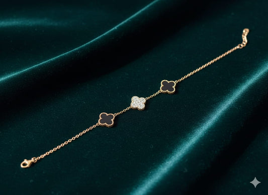 Velvet Grace - Luxury Gold Plated Chain Bracelet