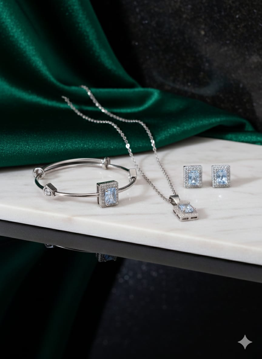 Glow Up - Premium American Diamond Zircon Combo Set
