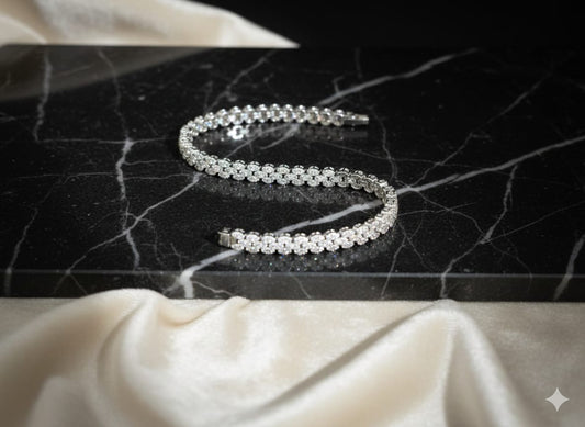 Royal Radiance - Luxury American Diamond Zircon Gold Plated Bracelet