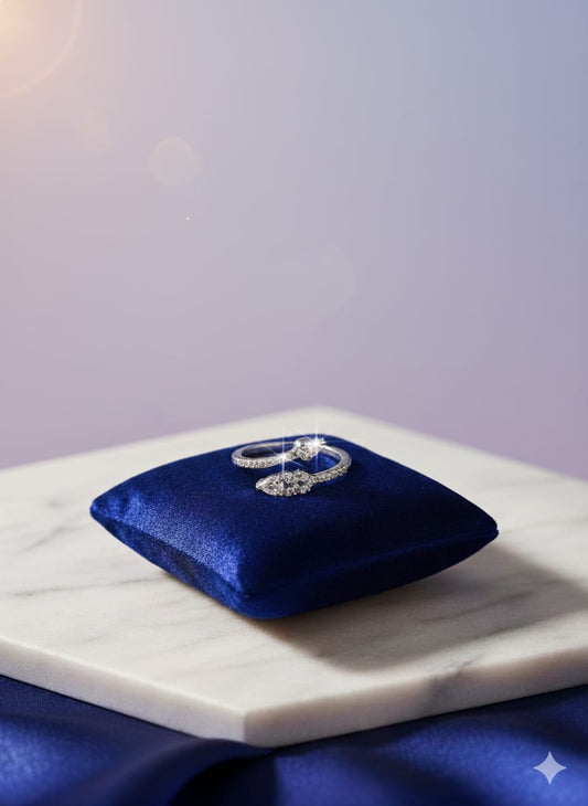 Delicate Luxury - Premium Gold Plated American Diamond Zircon Ring