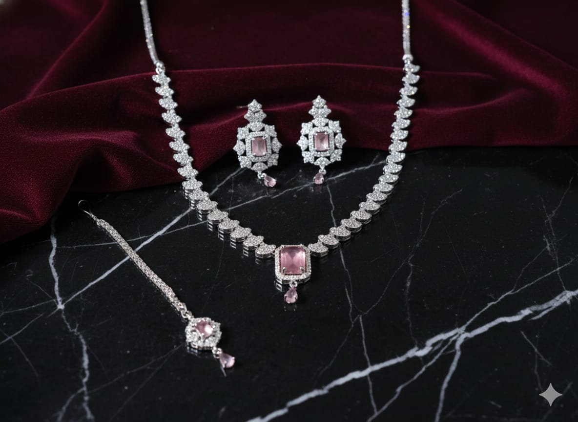 Premium Royal Blush Elegance Jewellery Set