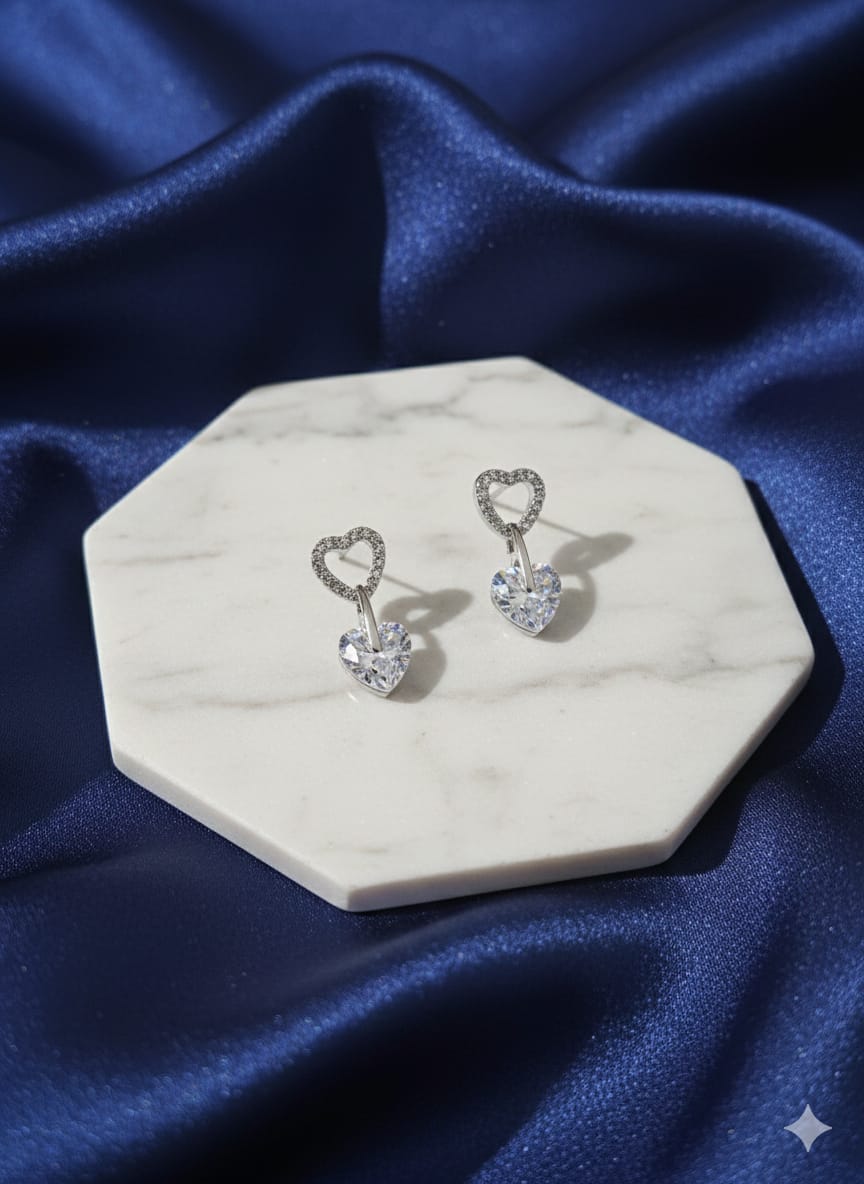 1-Carat Gold Plated AD Zircon Earrings