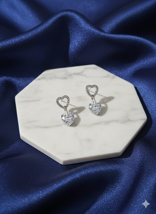 1-Carat Gold Plated AD Zircon Earrings