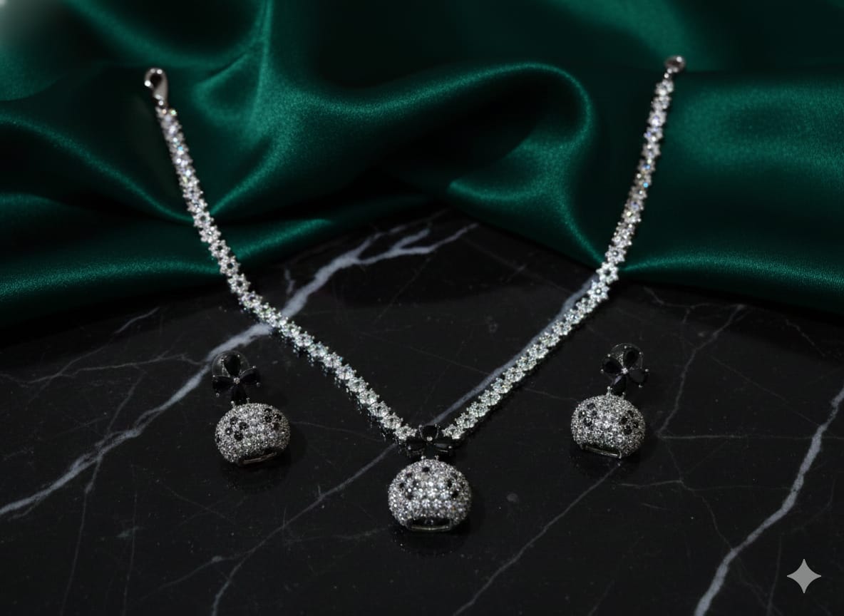 The Monochrome - 1 Carat American Diamond Premium Zircon Cut Set