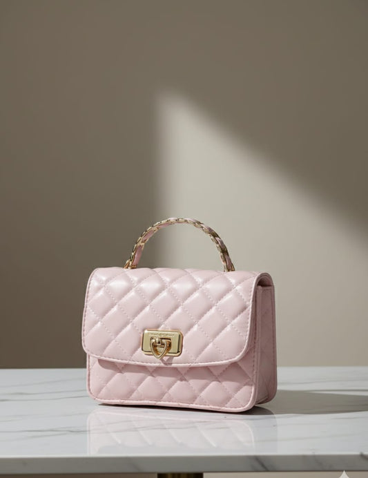 Charles & Keith Quilted Push-Lock Clutch Premium Hand Bag