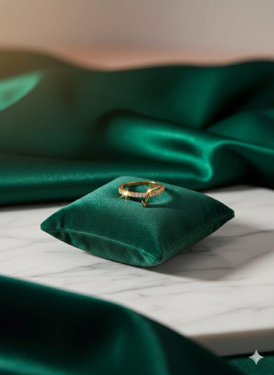 Chick And Classy - Luxury American Diamond Zircon Gold Plated Ring