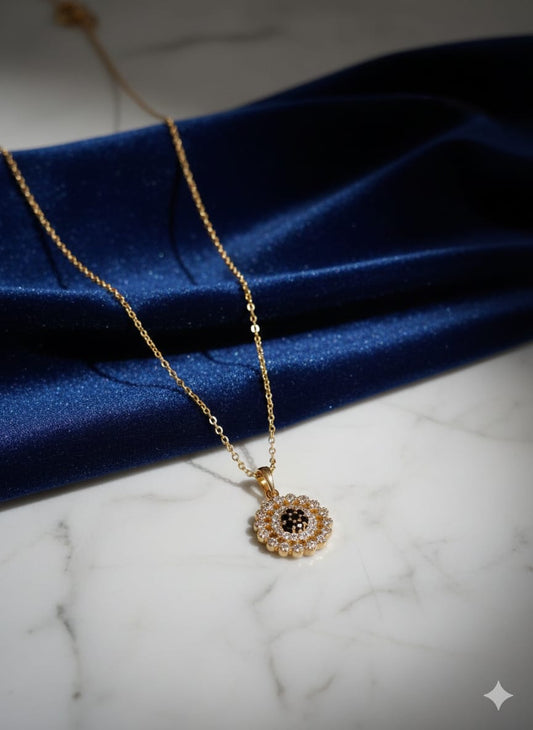 Elegant Spark - American Diamond Zircon Gold Plated Pendant