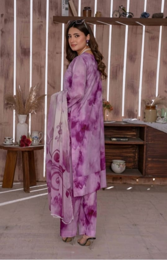 EMBROIDERED LAWN SUIT 3 - PIECE