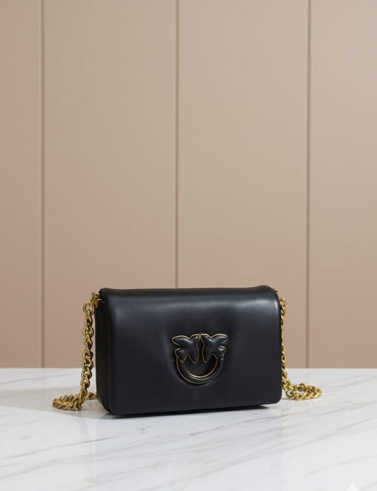 PINKO Love One Shoulder Bag - Classic Black