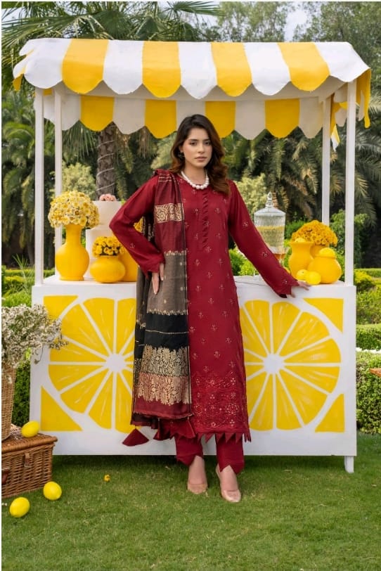 3 PIECE - EMBROIDERED SUIT