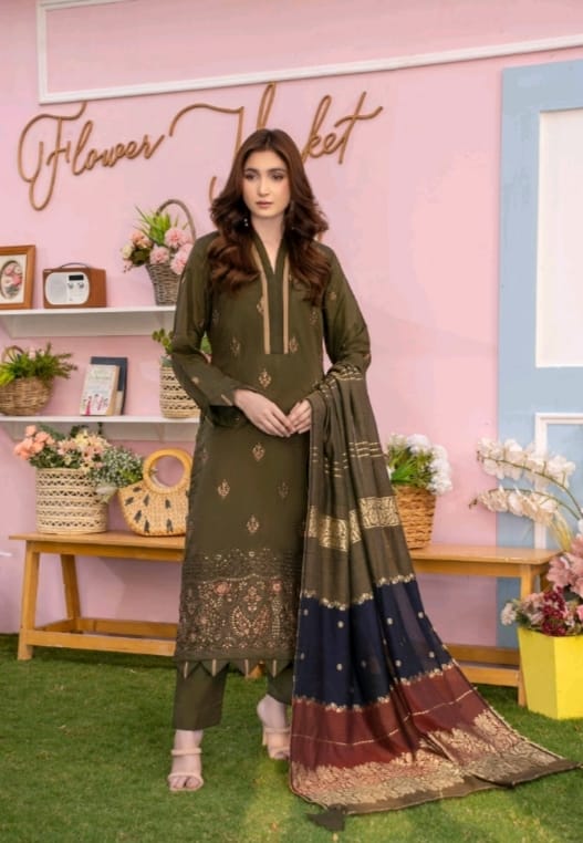 3 PIECE - EMBROIDERED SUIT