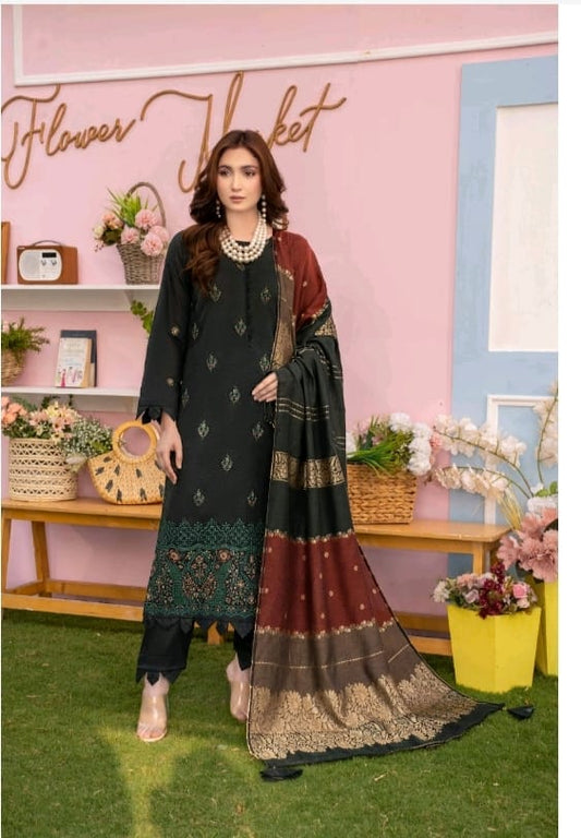 3 PIECE - EMBROIDERED SUIT