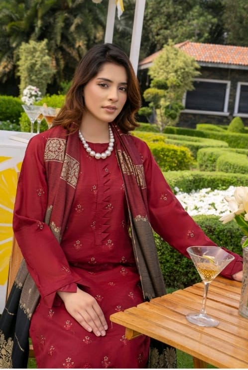 3 PIECE - EMBROIDERED SUIT