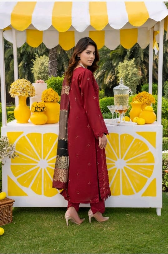 3 PIECE - EMBROIDERED SUIT